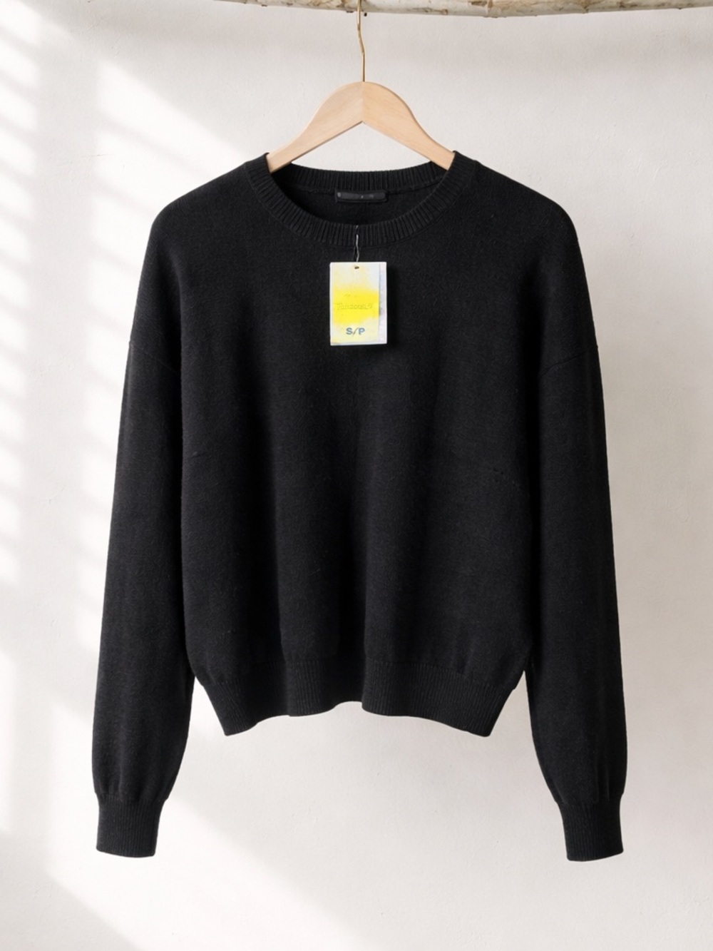 NWT Kendall & Kylie Classic Black Crew Neck Sweater Very Soft